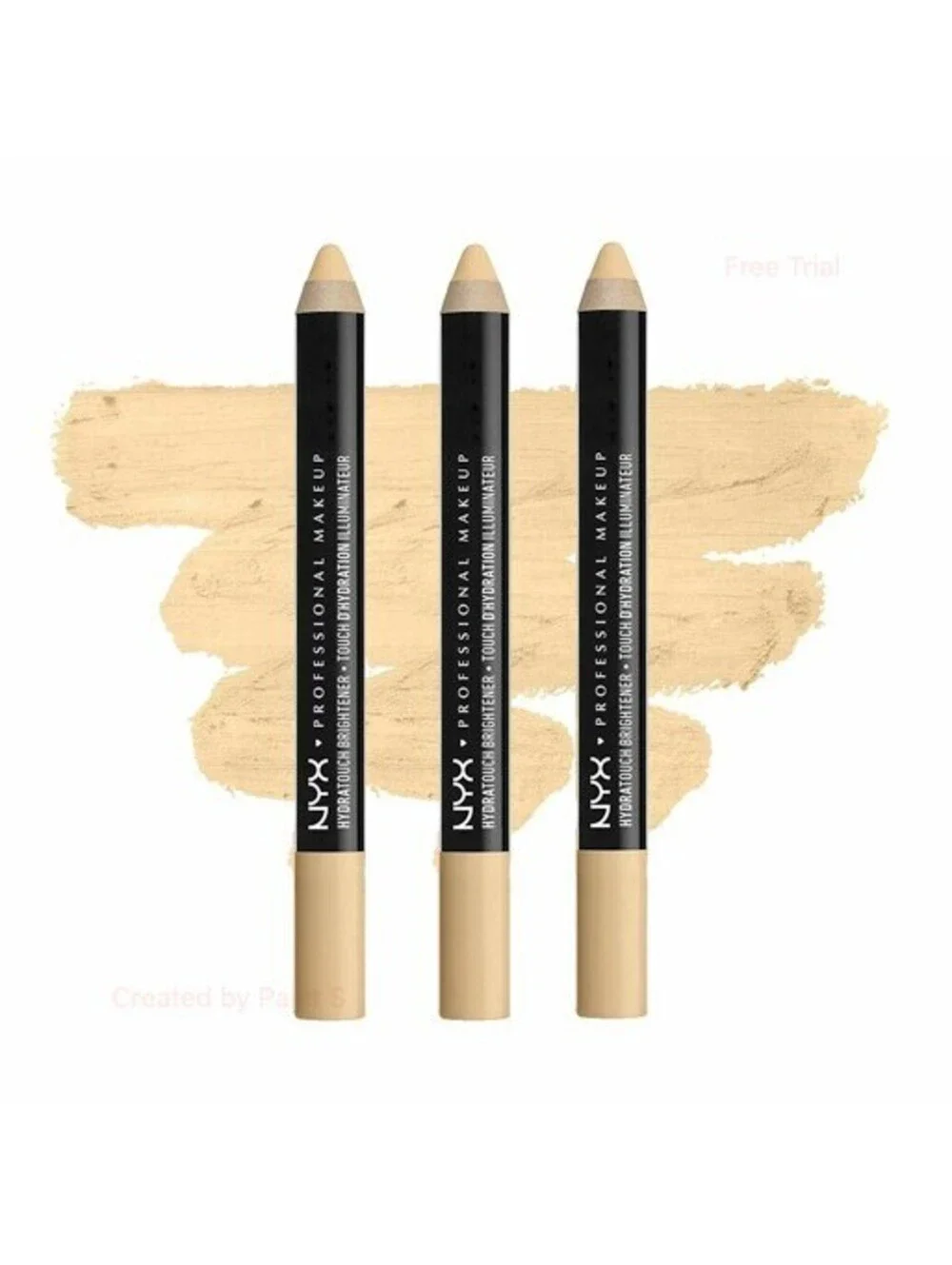 Lot of 3: New NYX Hydra Touch Brightener Highlighter Pencil HTB02 Glow (Sealed)